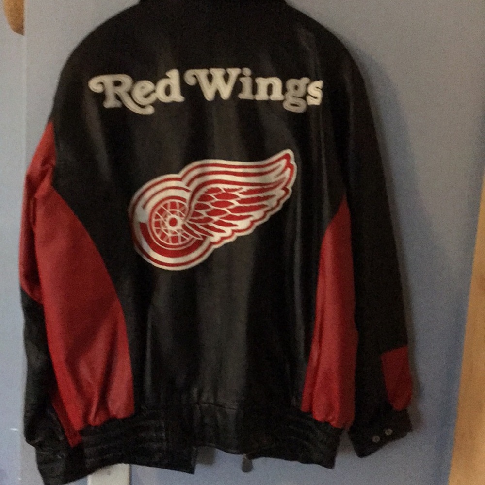 Detroit Red Wings Leather Bomber Jacket